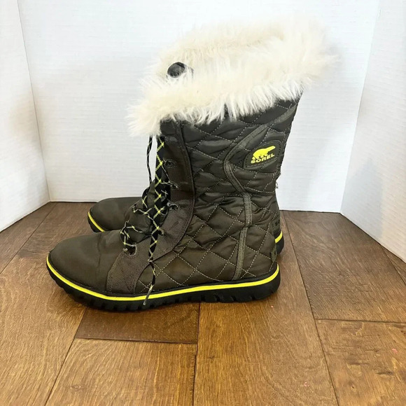Sorel Cozy‎ CATE Boots Women’s Size 8 Peat Moss Winter Snow Shoes NL-2363-213 - Picture 1 of 7